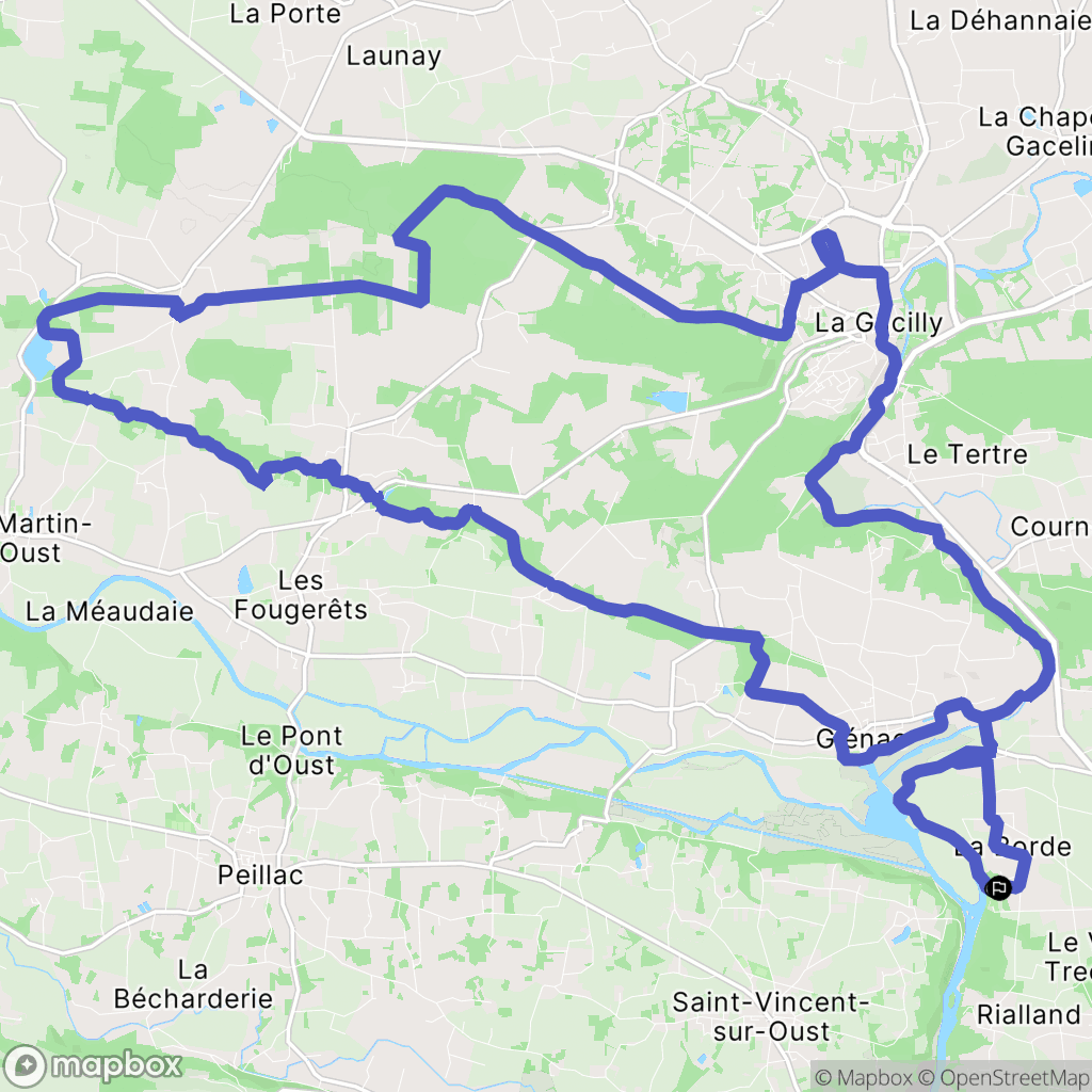 Bains-sur-Oust : carte du parcours de randonnée - France