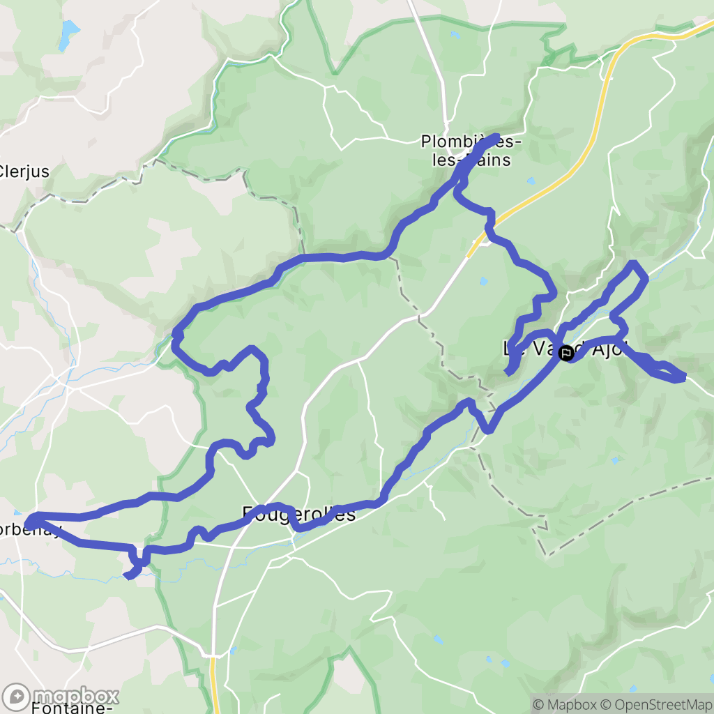 Le Val-d'Ajol : carte du parcours de randonnée - France