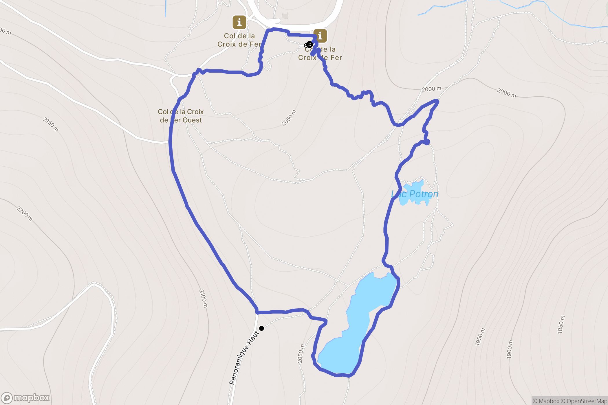 Saint-Sorlin-d'Arves : carte du parcours de randonnée - France