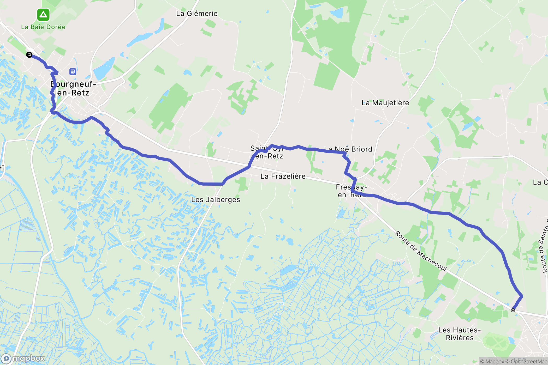Machecoul-Saint-Même : carte du parcours de randonnée - France