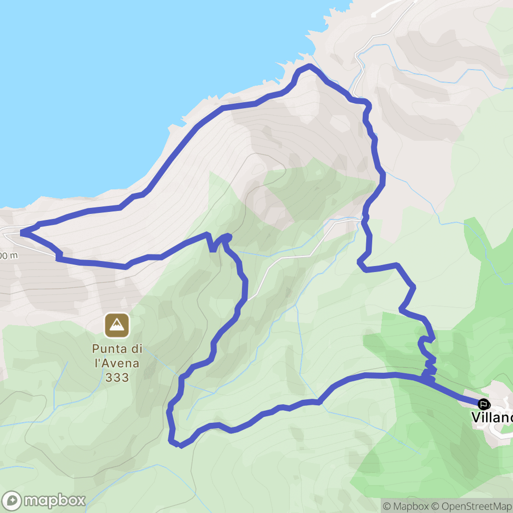 Villanova : carte du parcours de randonnée - France