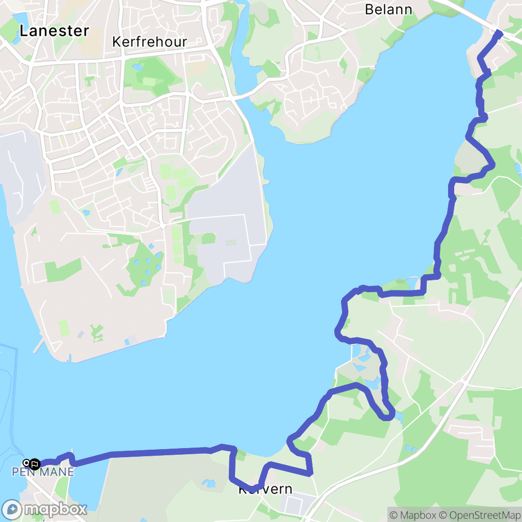 Locmiquélic : carte du parcours de randonnée - France