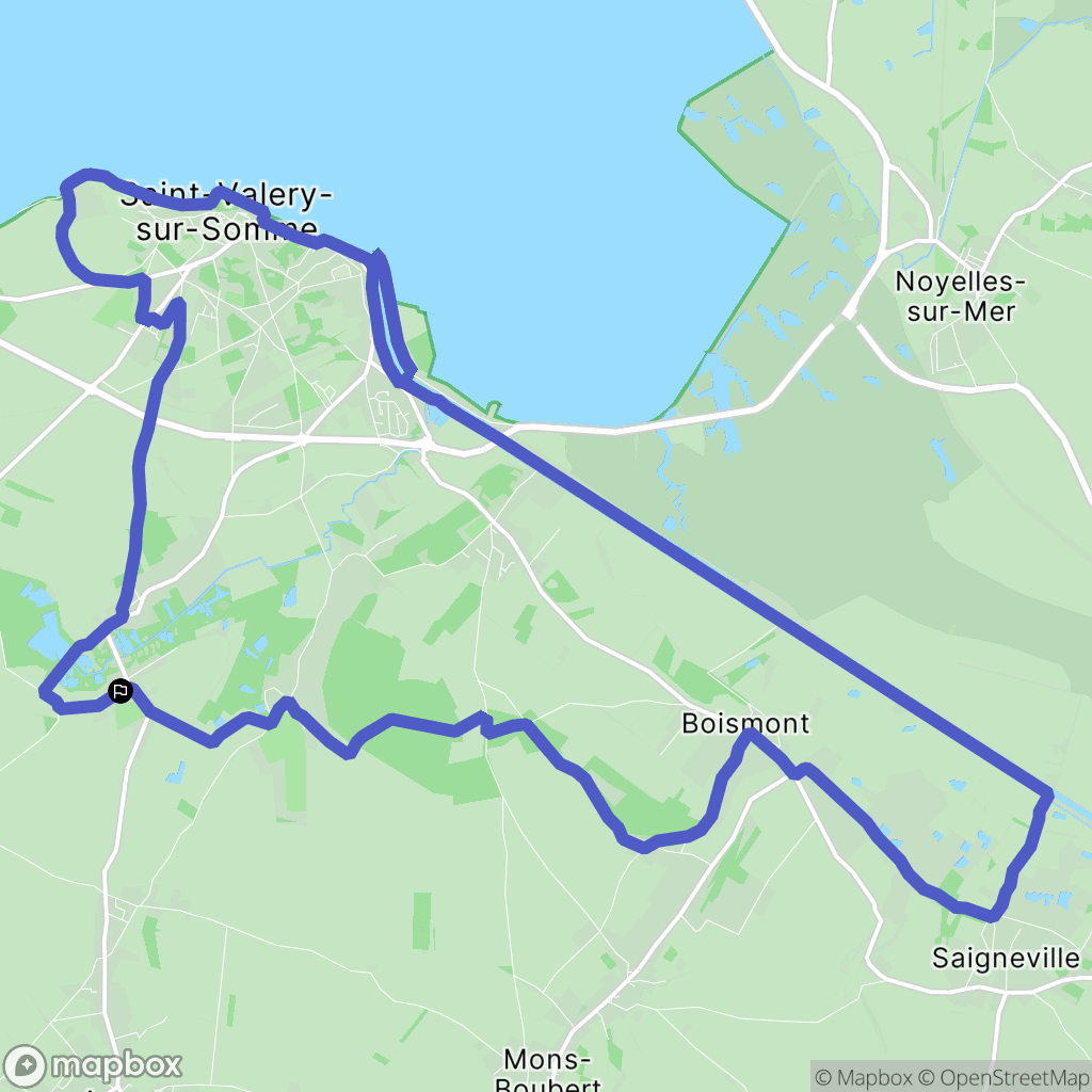 Estrébœuf : carte du parcours de randonnée - France