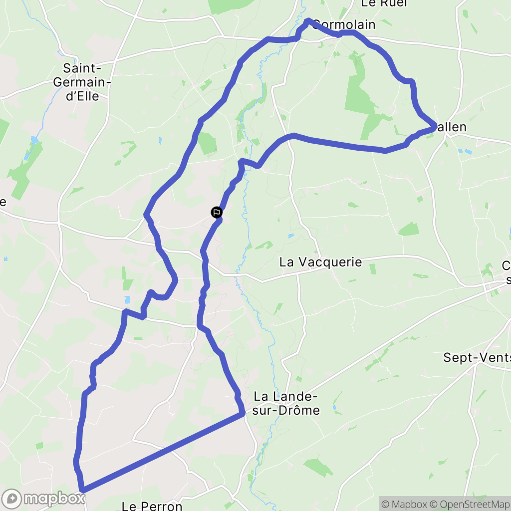Saint-Jean-d'Elle : carte du parcours de randonnée - France