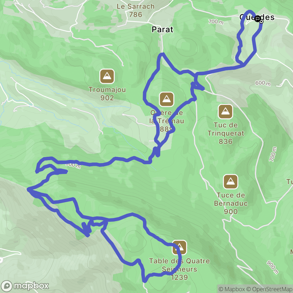 Eycheil : carte du parcours de randonnée - France