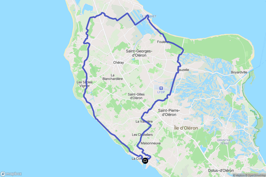 Saint-Pierre-d'Oléron : carte du parcours de randonnée - France
