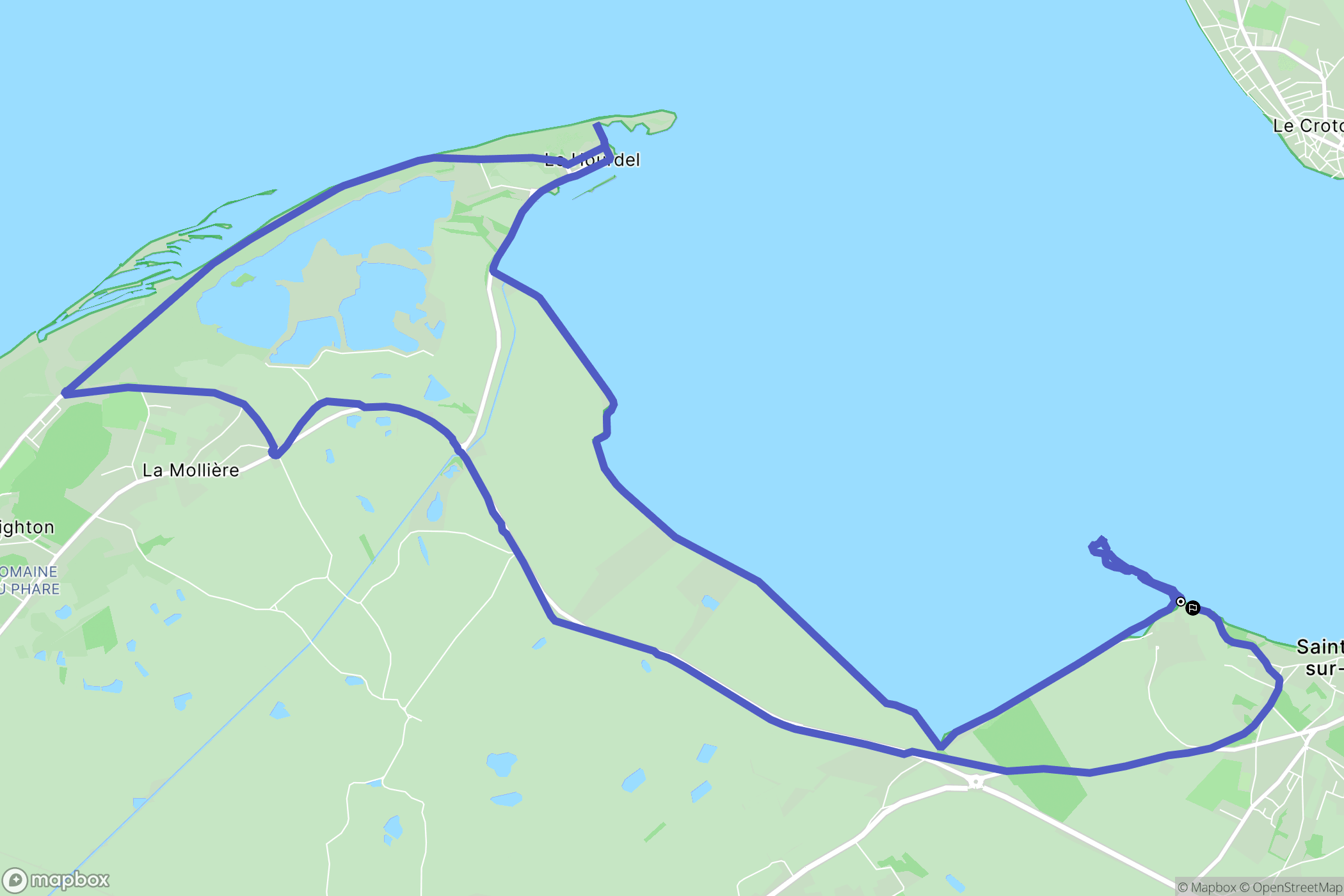 Saint Valery sur Somme : carte du parcours de randonnée - France