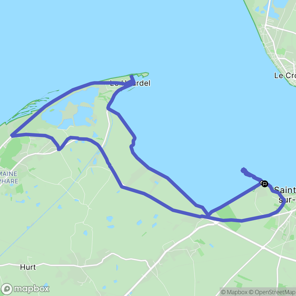 Saint Valery sur Somme : carte du parcours de randonnée - France