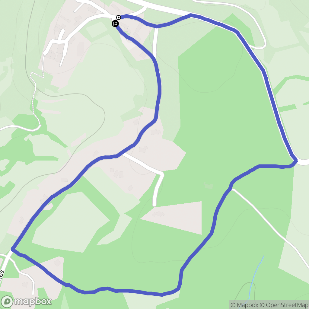 Ferrières-les-Verreries : carte du parcours de randonnée - France