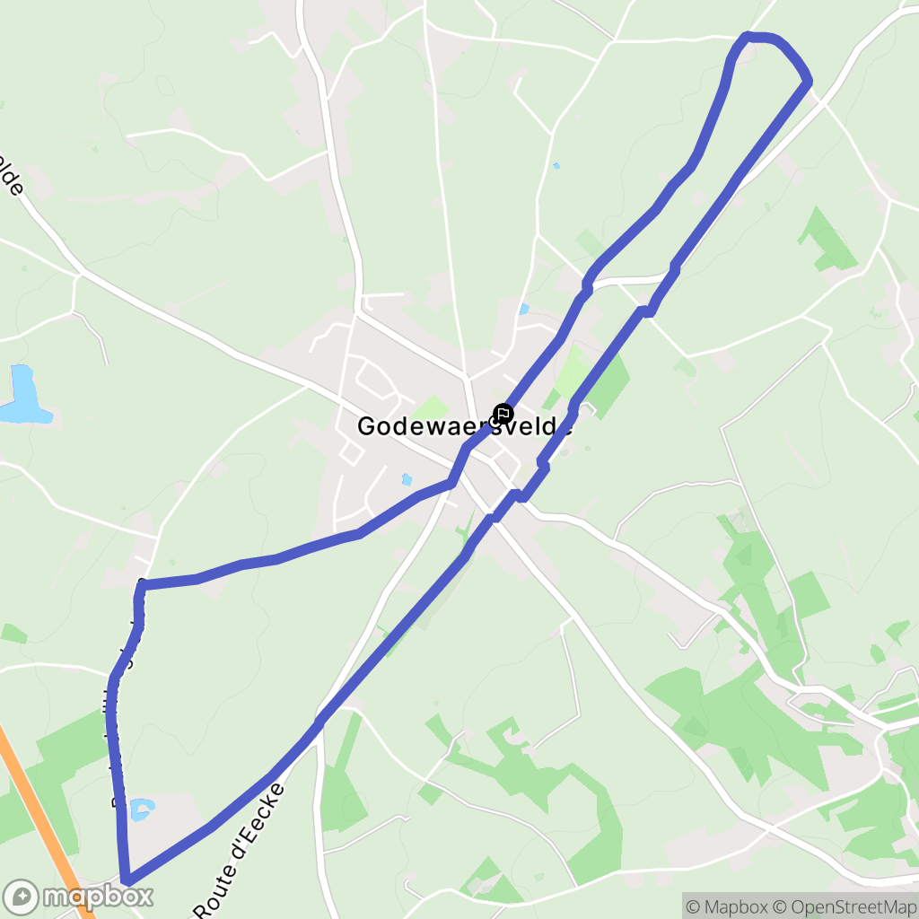 Godewaersvelde : carte du parcours de randonnée - France