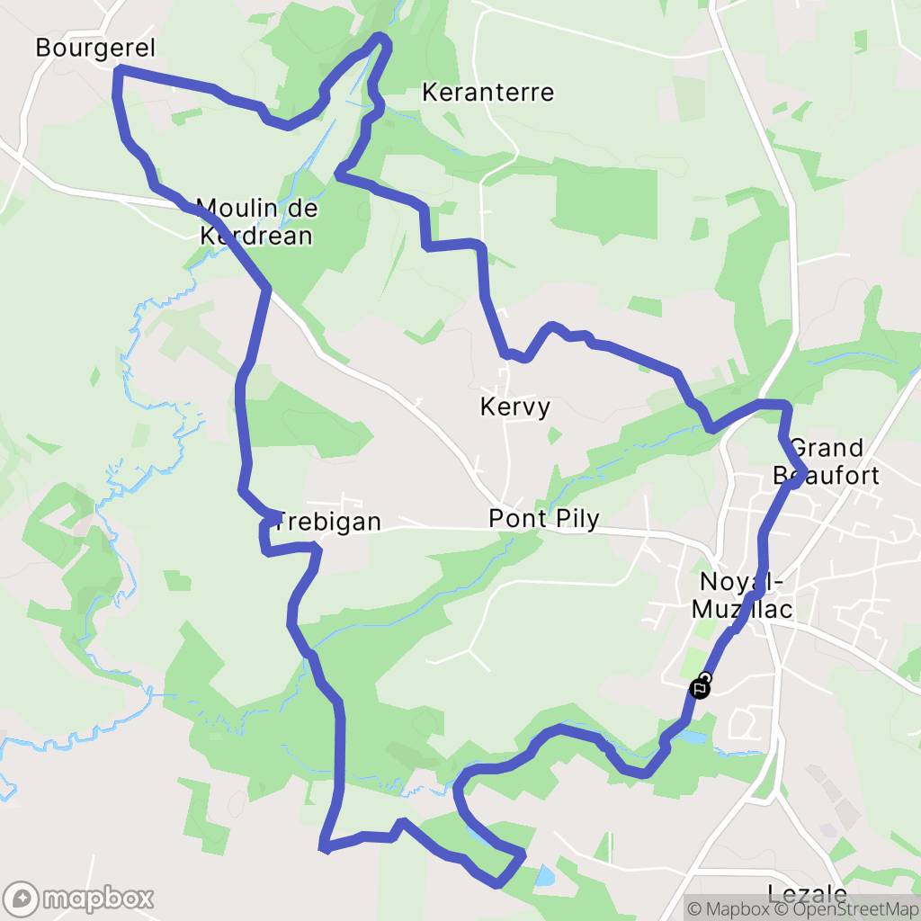 Noyal-Muzillac : carte du parcours de randonnée - France