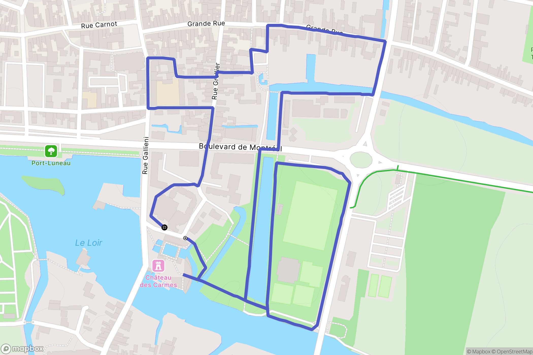 La Flèche : carte du parcours de randonnée - France
