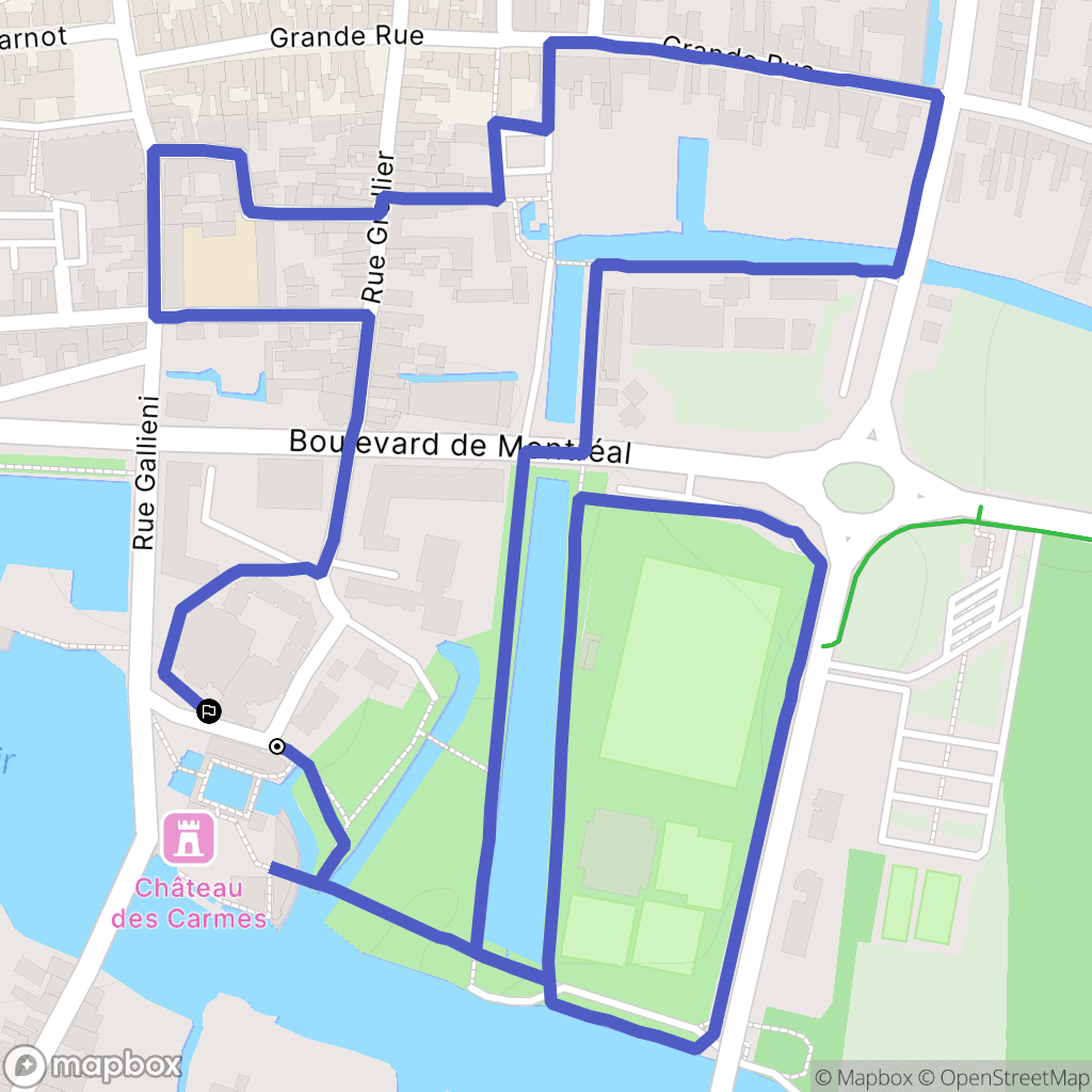 La Flèche : carte du parcours de randonnée - France