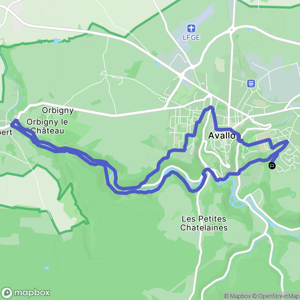 Avallon: routekaart voor buitenactiviteiten - France