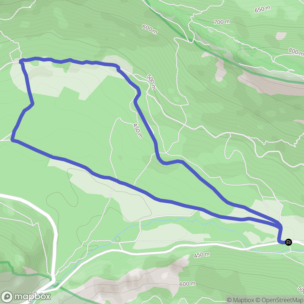 Saou : carte du parcours de randonnée - France
