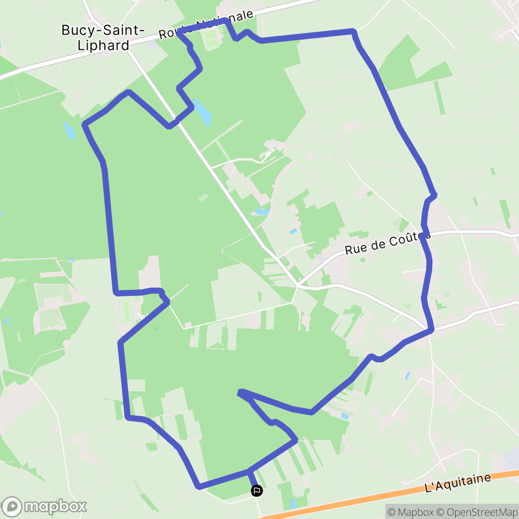 Chaingy : carte du parcours de randonnée - France