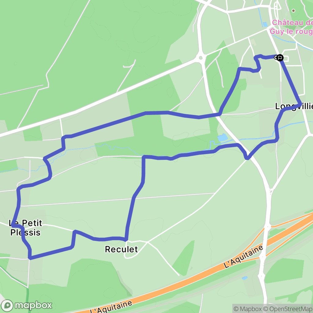 Rochefort-en-Yvelines : carte du parcours de randonnée - France