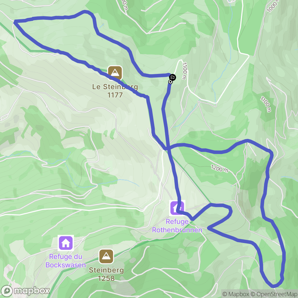 Breitenbach-Haut-Rhin : carte du parcours de randonnée - France