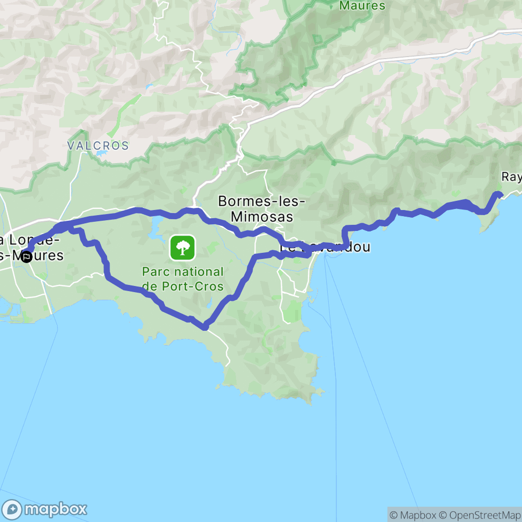 La Londe-les-Maures : carte du parcours de randonnée - France