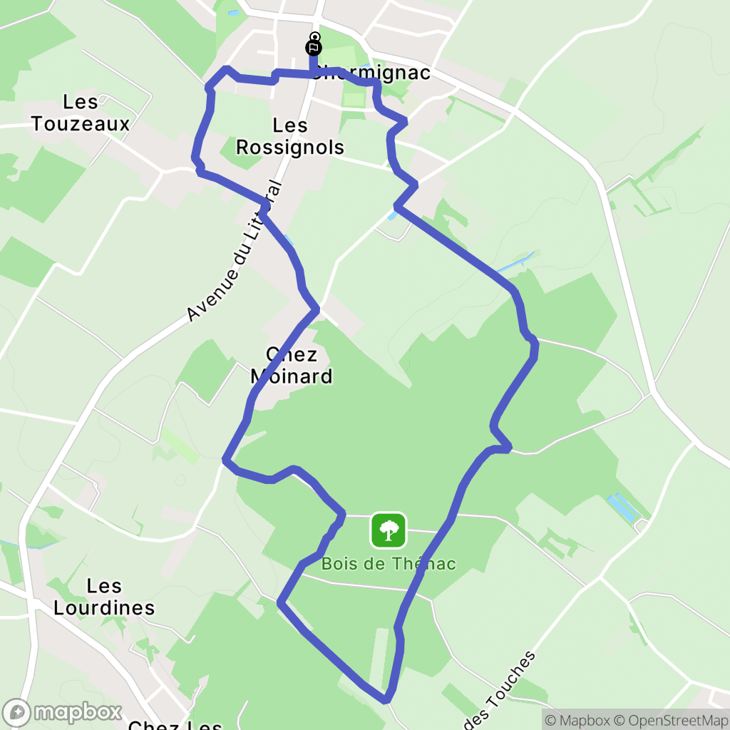Chermignac : carte du parcours de randonnée - France