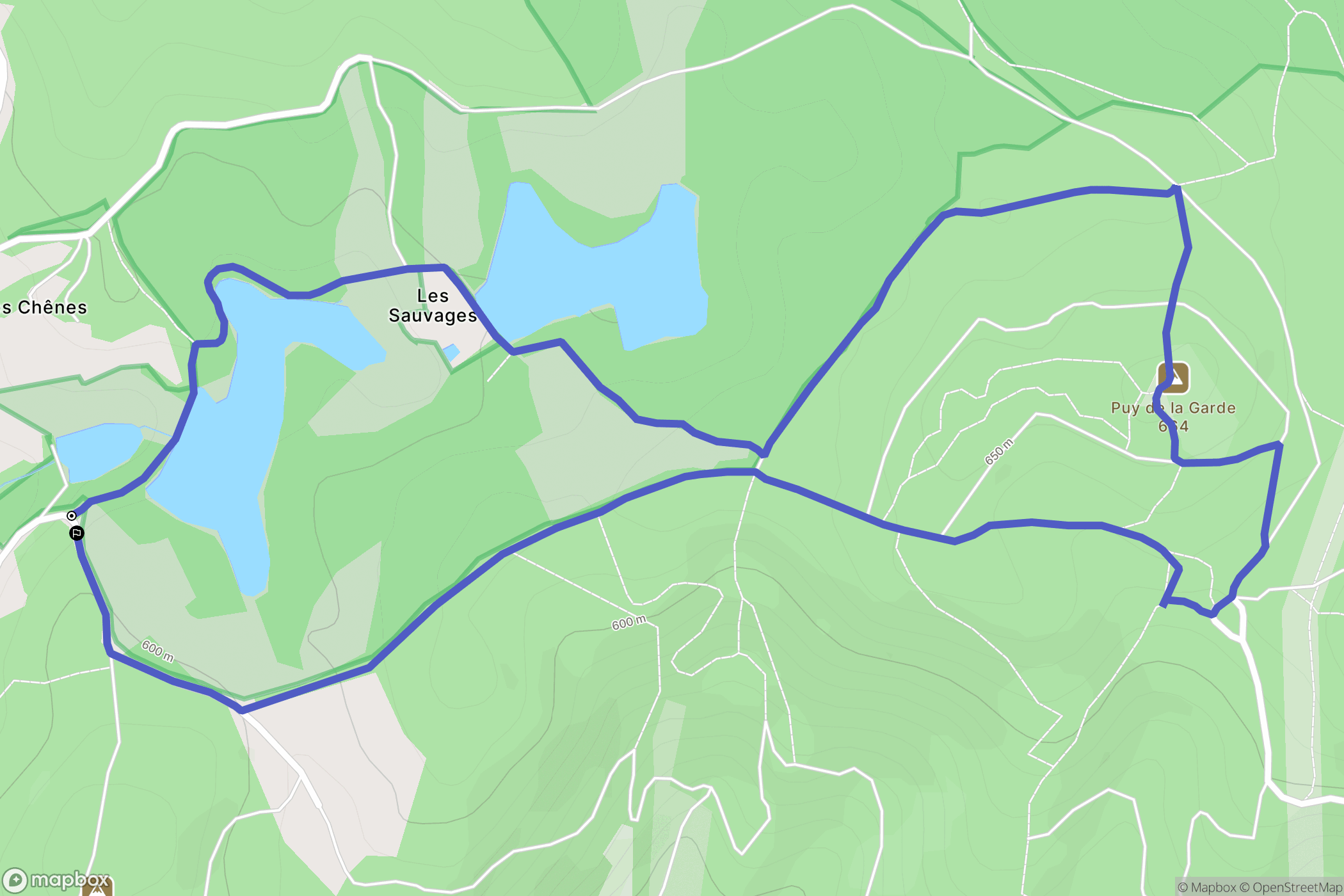 Saint-Sylvestre : carte du parcours de randonnée - France
