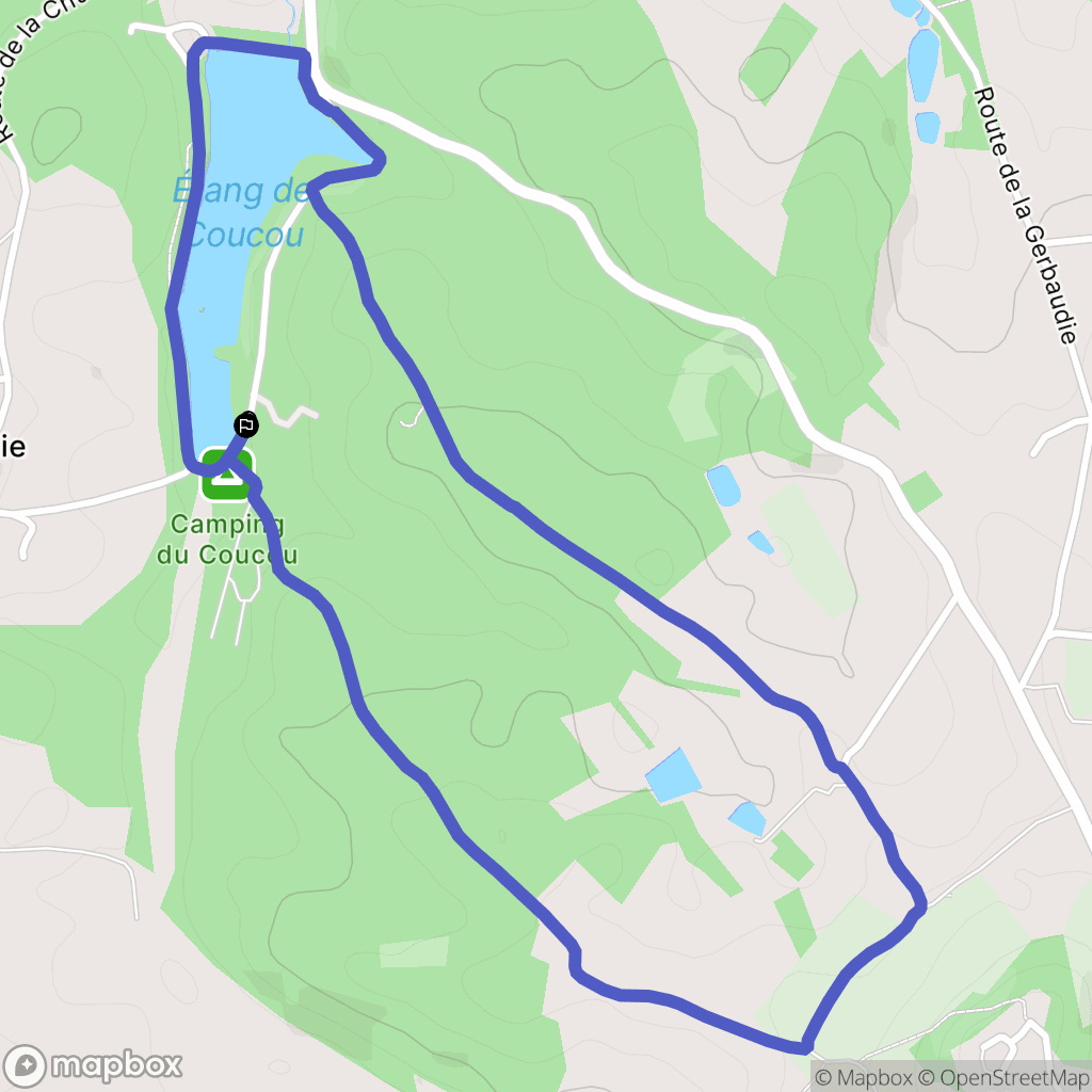 Nailhac : carte du parcours de randonnée - France
