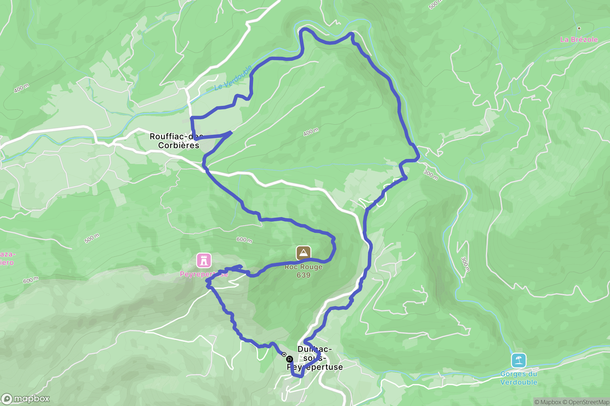 Duilhac-sous-Peyrepertuse: routekaart voor buitenactiviteiten - France