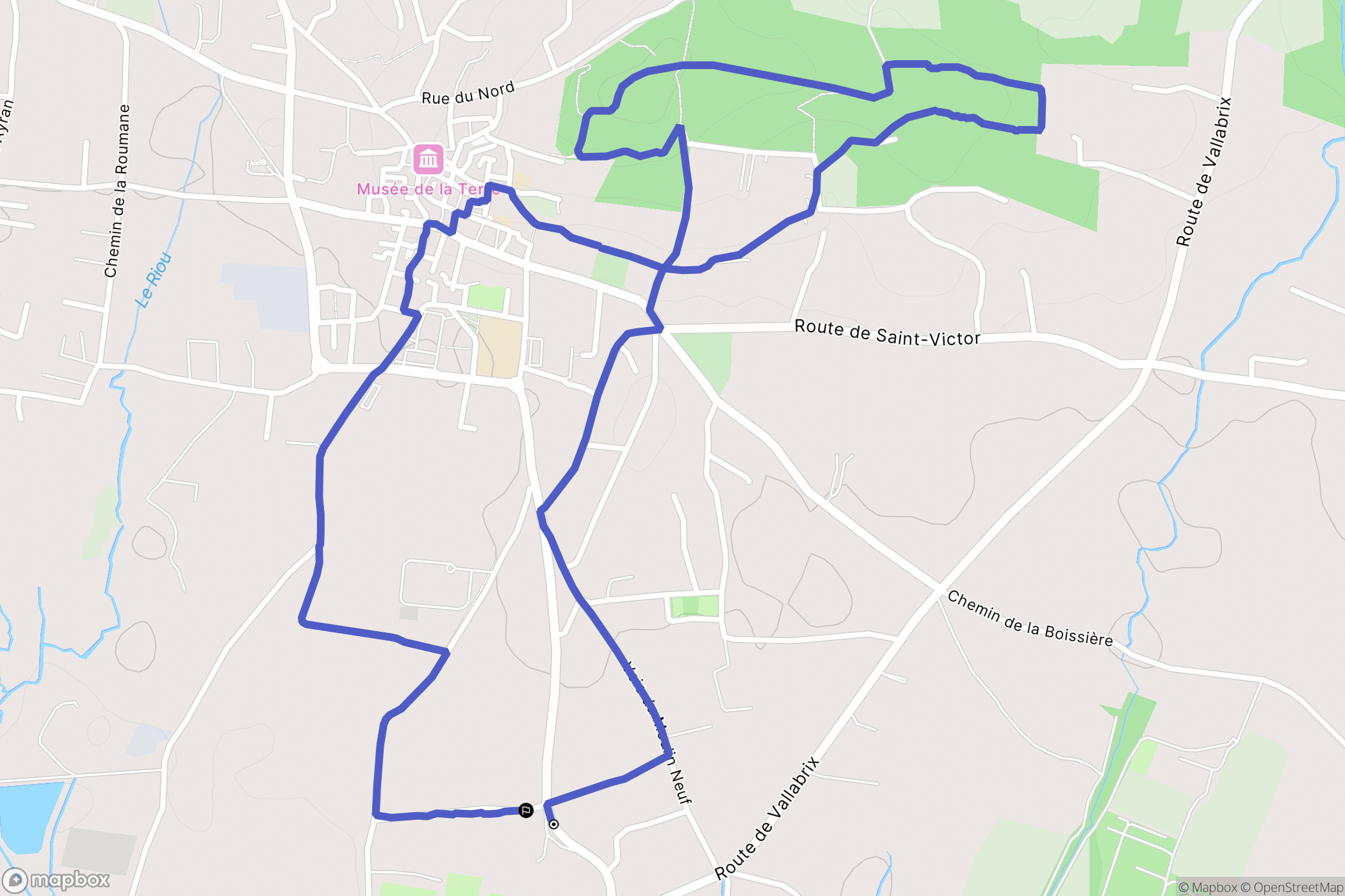 Saint-Quentin-la-Poterie : carte du parcours de randonnée - France