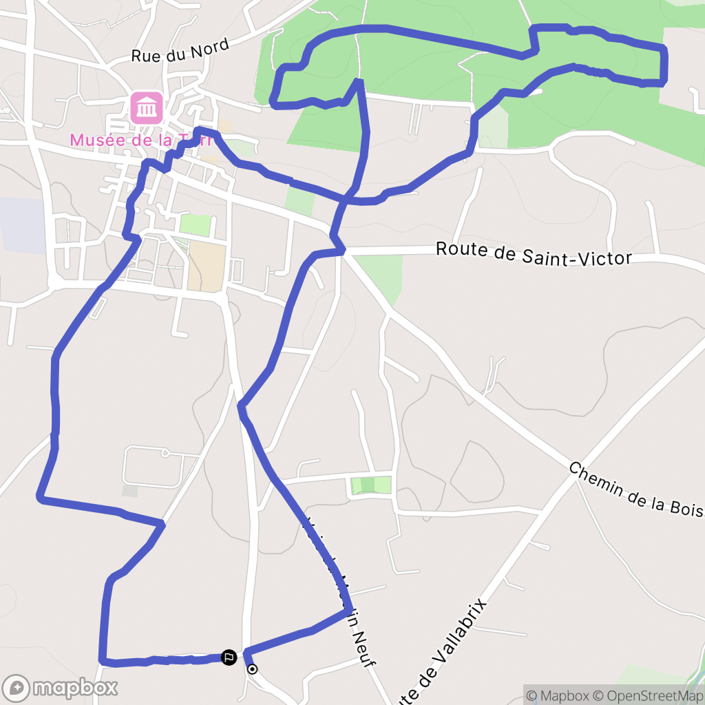 Saint-Quentin-la-Poterie : carte du parcours de randonnée - France