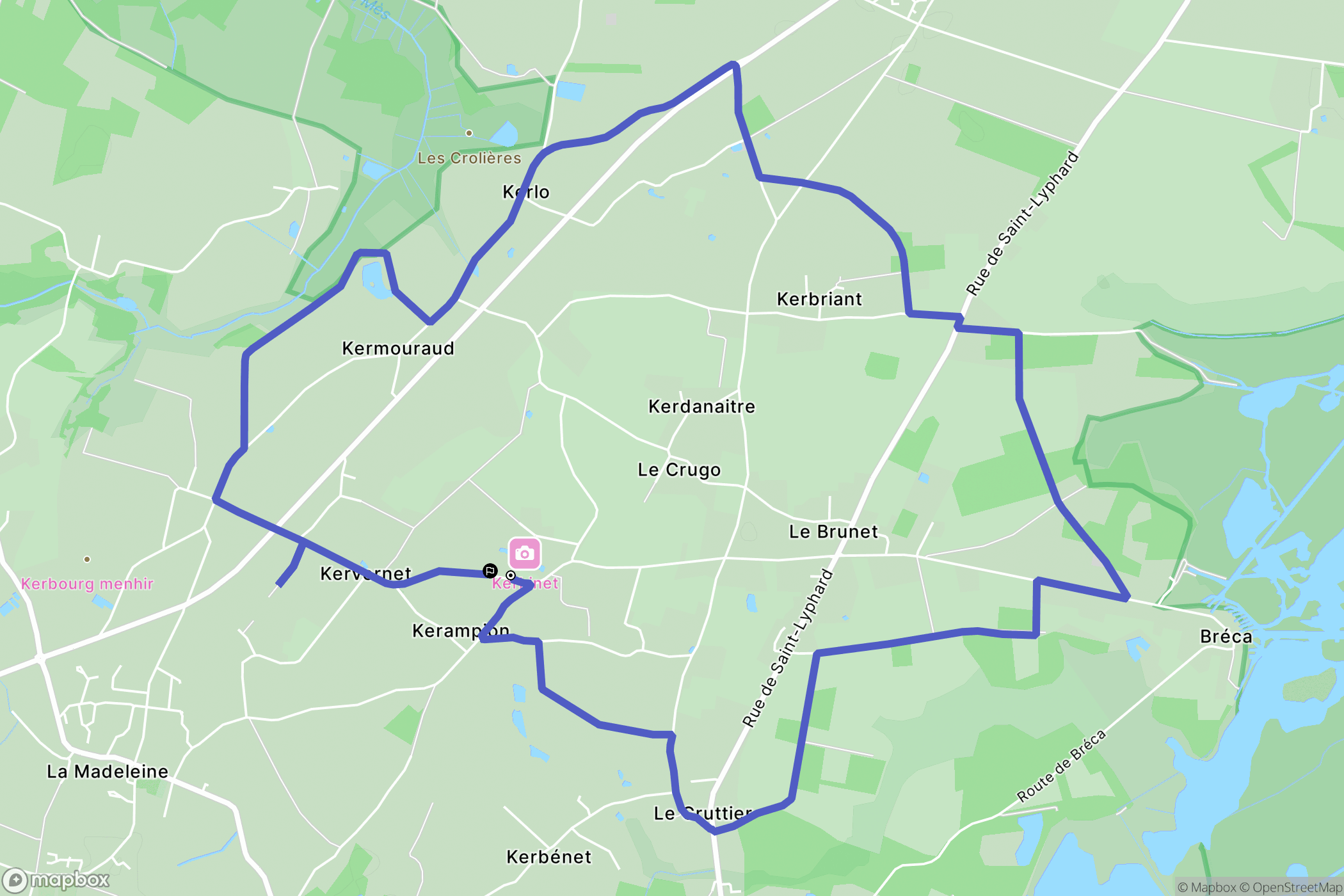 Saint-Lyphard : carte du parcours de randonnée - France