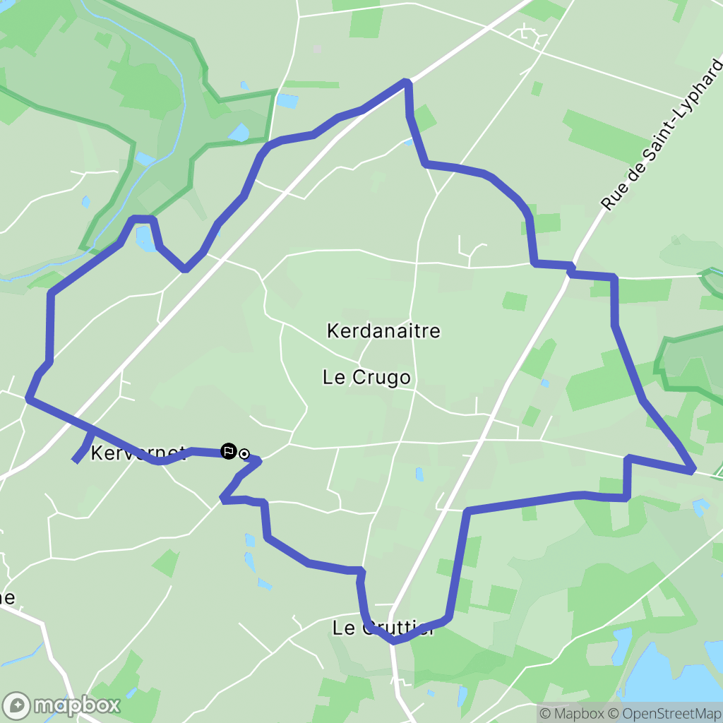 Saint-Lyphard : carte du parcours de randonnée - France