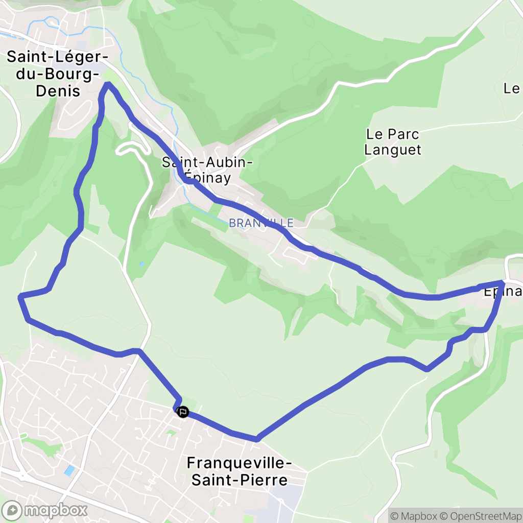 Franqueville-Saint-Pierre : carte du parcours de randonnée - France