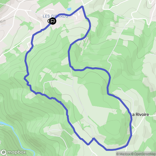 Saint-Paul-en-Cornillon : carte du parcours de randonnée - France