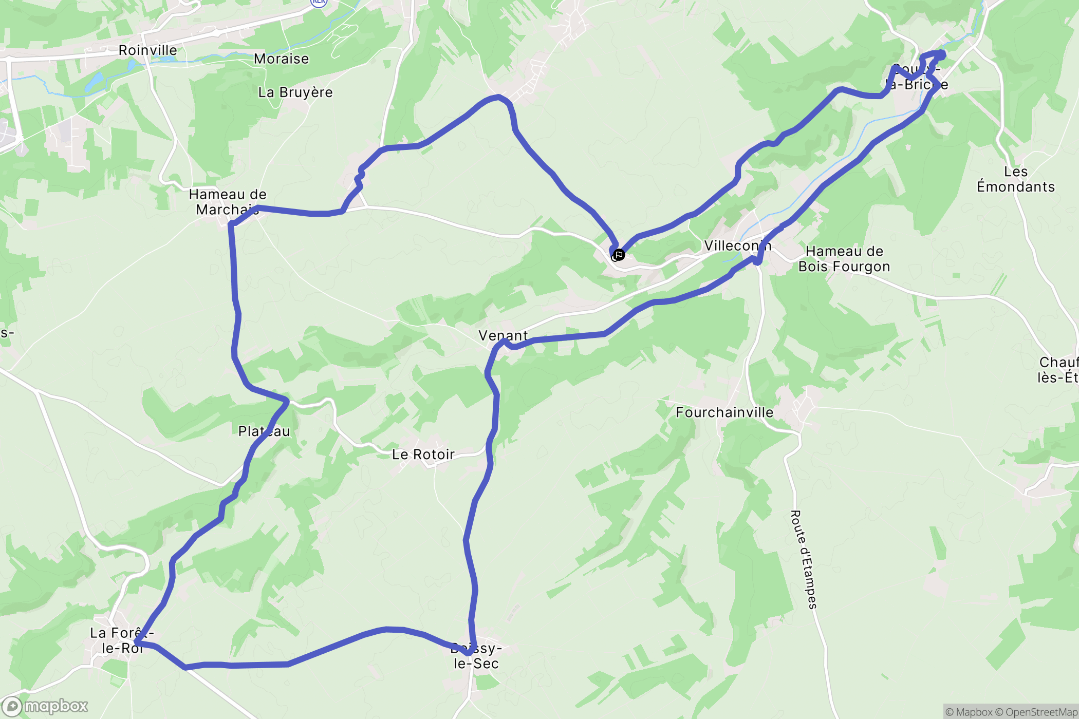 Sermaise : carte du parcours de randonnée - France