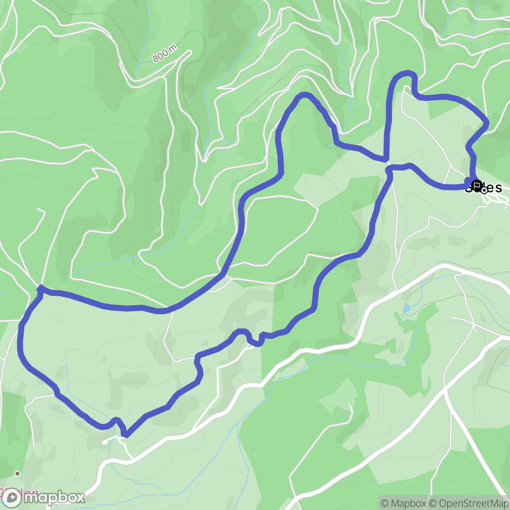 Lacabarède : carte du parcours de randonnée - France
