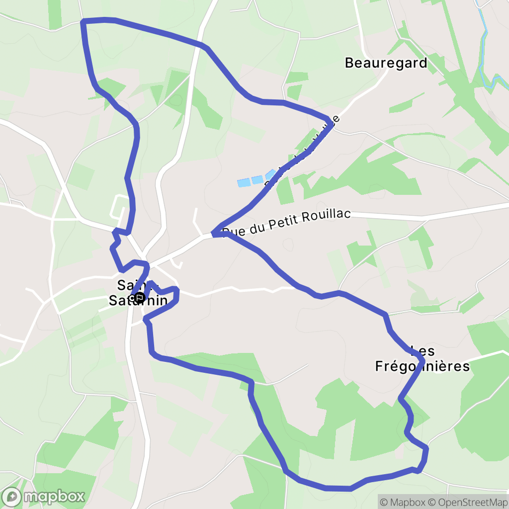 Saint-Saturnin : carte du parcours de randonnée - France