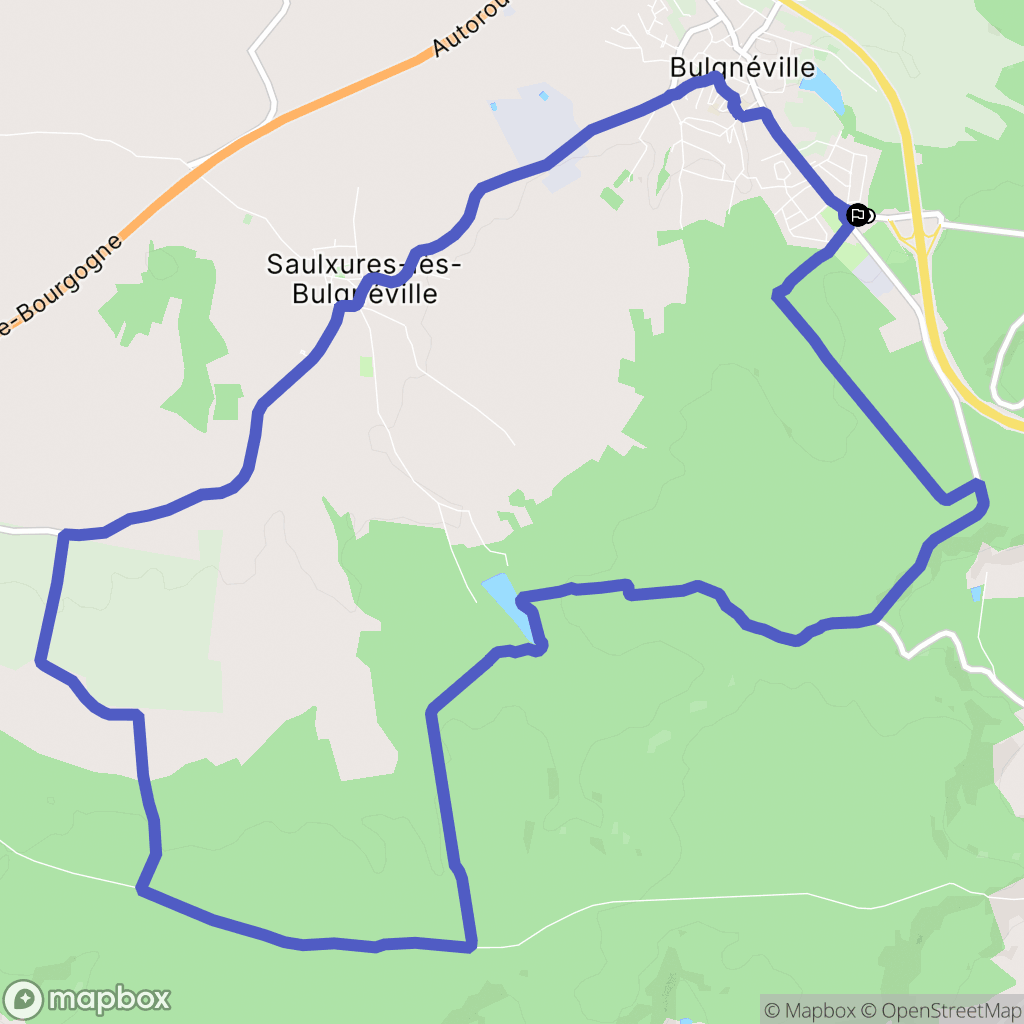 Bulgnéville : carte du parcours de randonnée - France