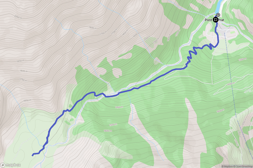 Loudenvielle : carte du parcours de randonnée - France