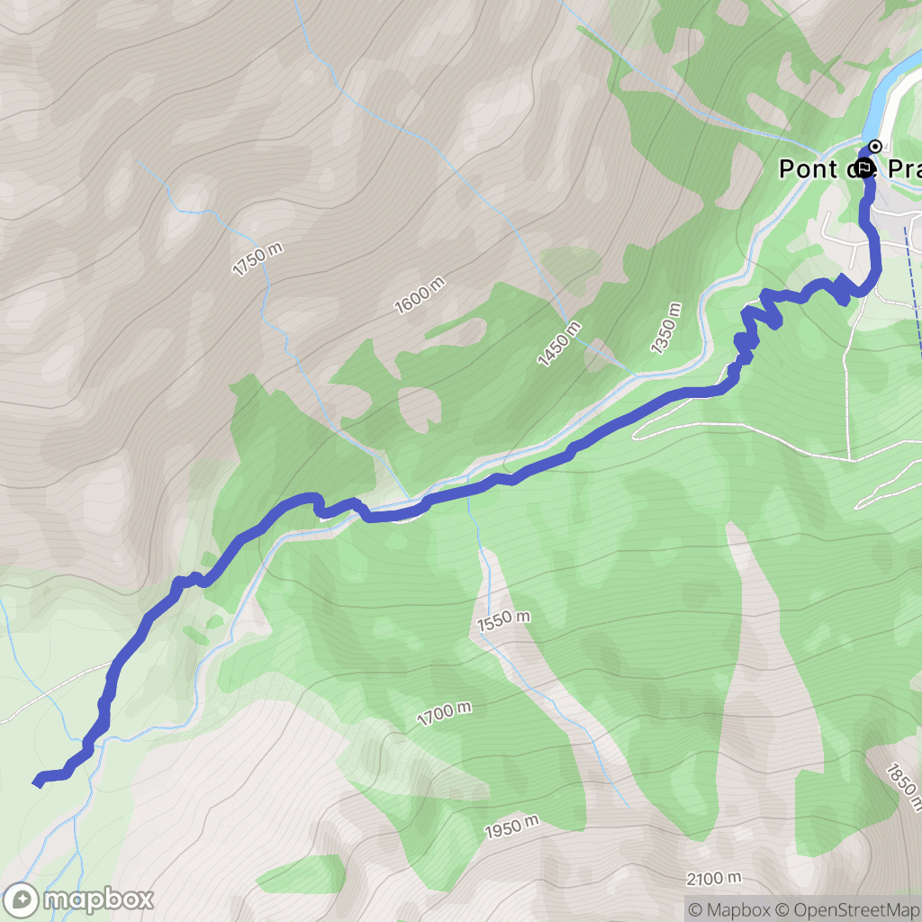 Loudenvielle : carte du parcours de randonnée - France