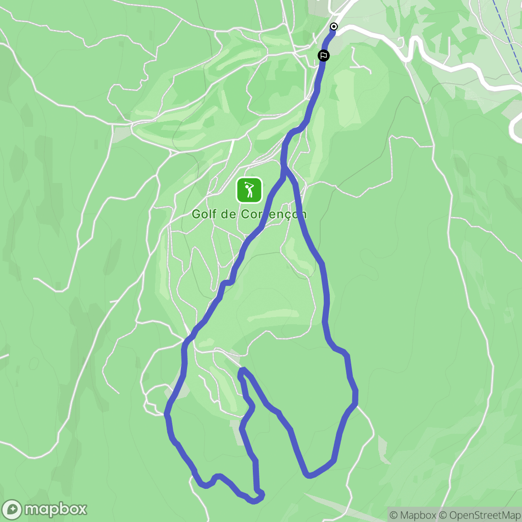 Corrençon-en-Vercors : carte du parcours de randonnée - France