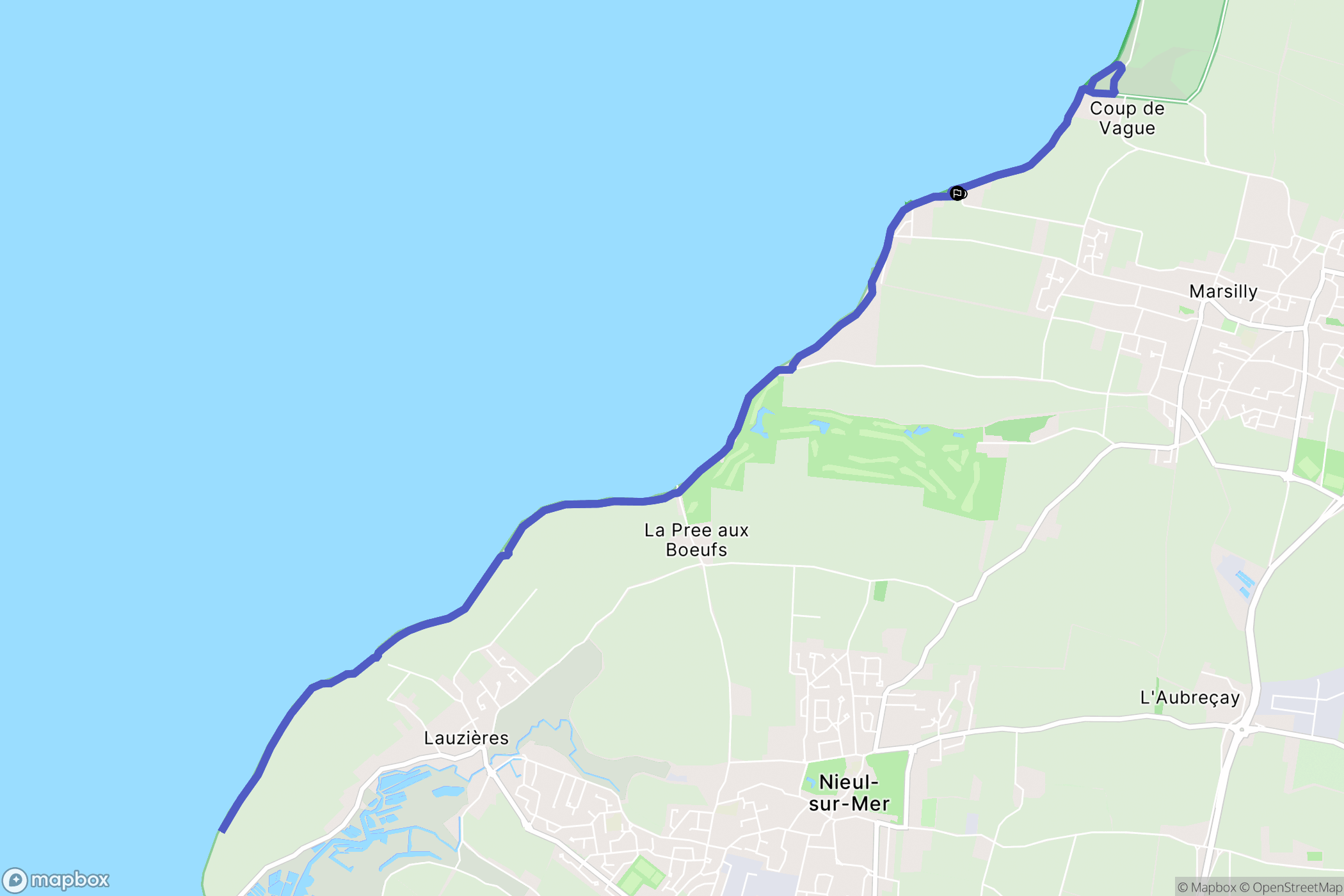 Marsilly : carte du parcours de randonnée - France