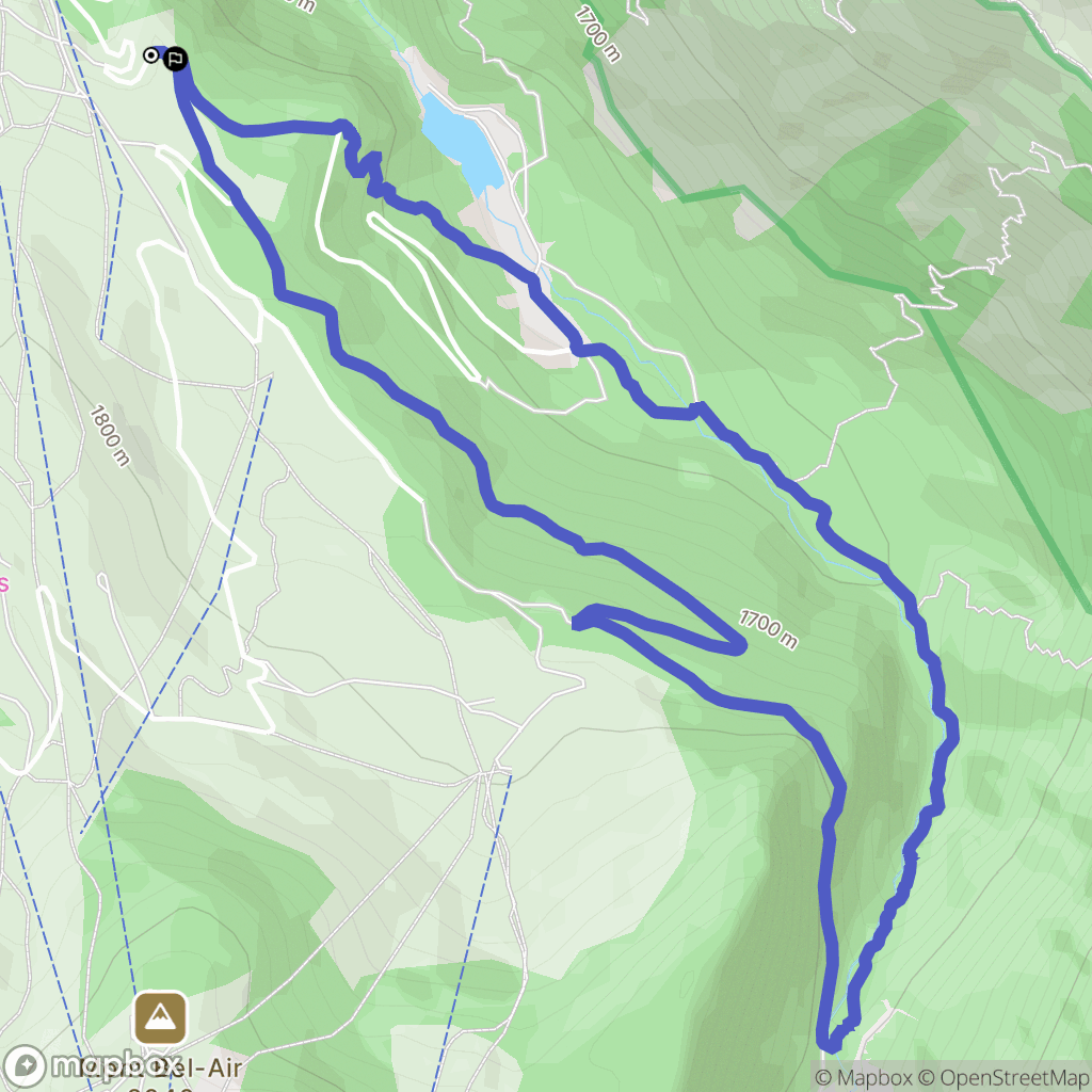 Courchevel : carte du parcours de randonnée - France