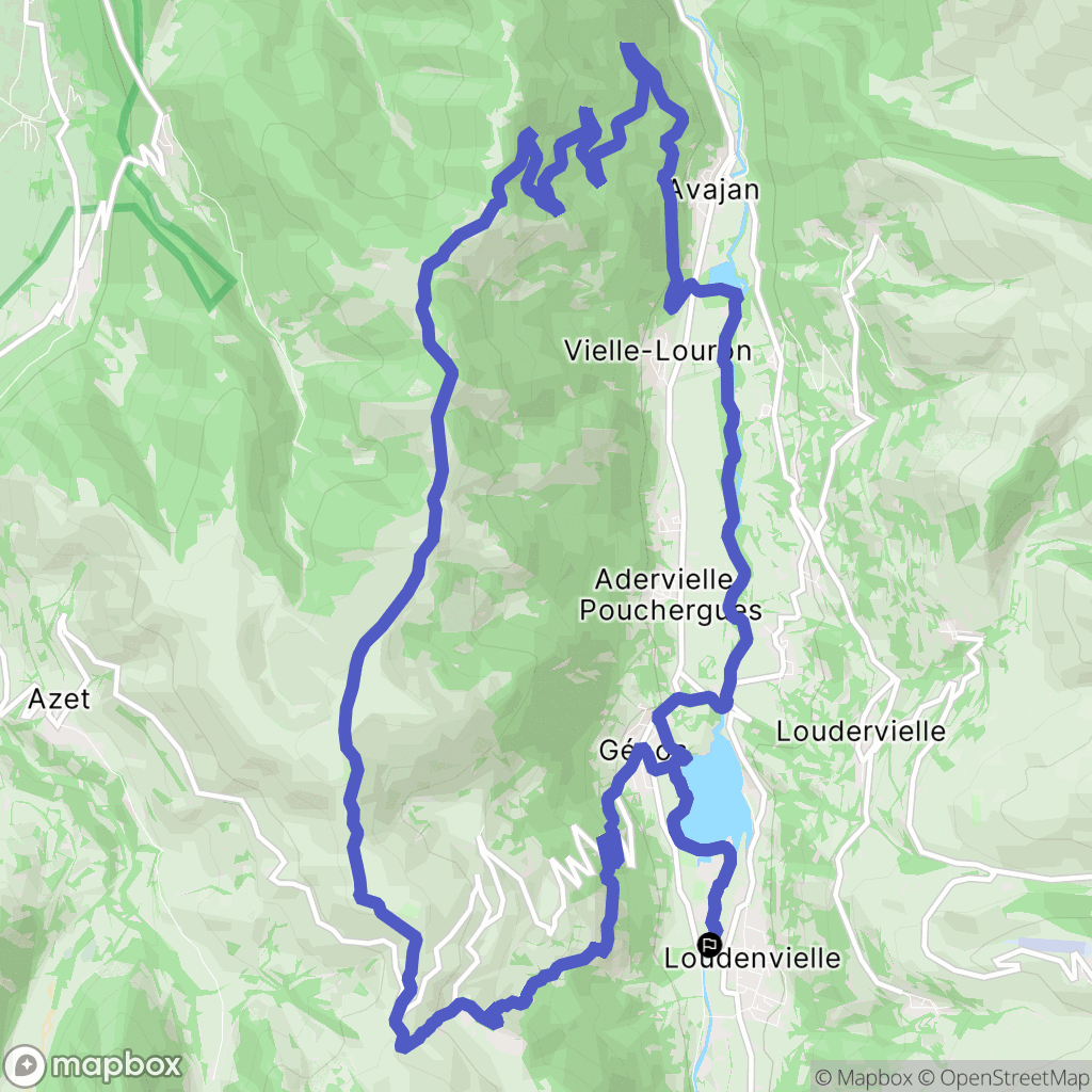 Loudenvielle : carte du parcours de randonnée - France