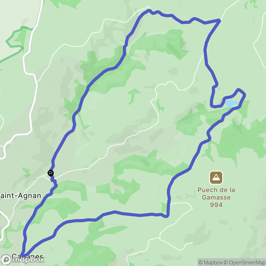 Ségur : carte du parcours de randonnée - France