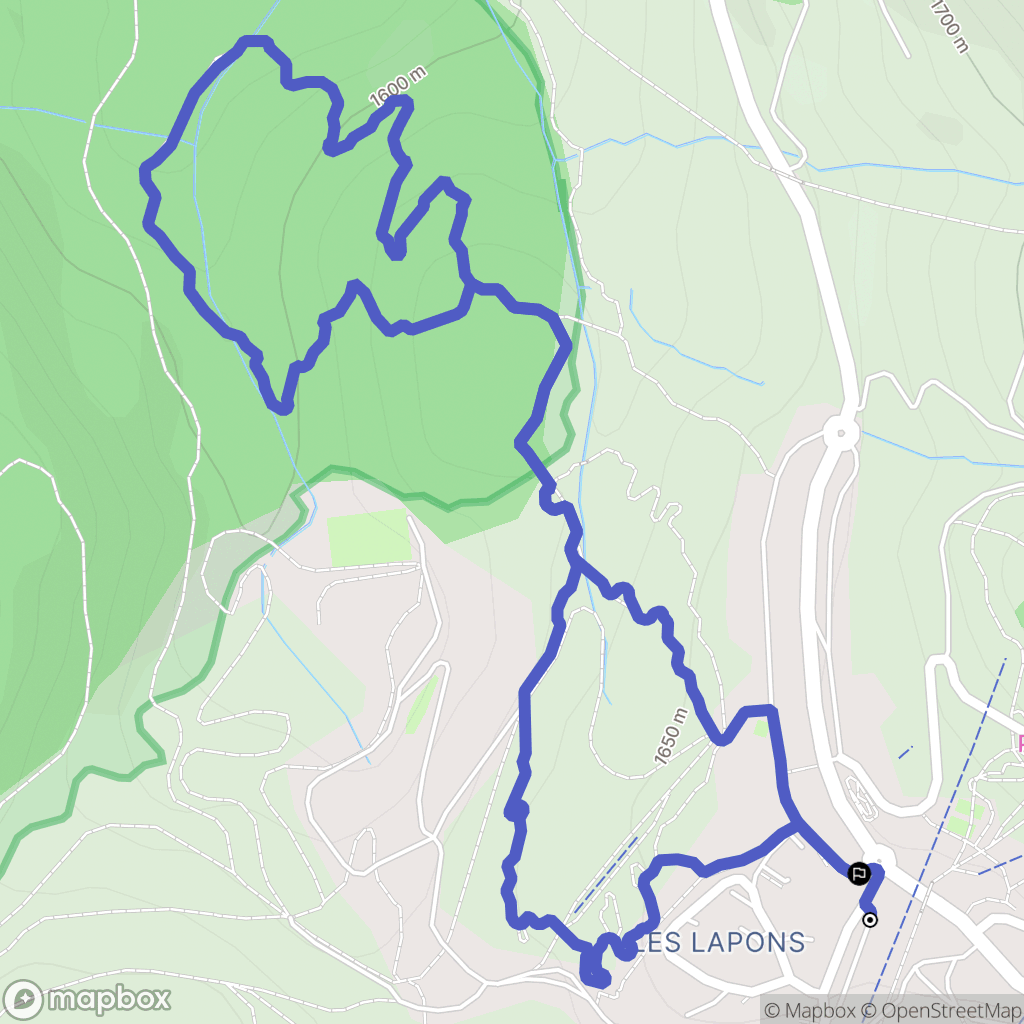 Hauteluce : carte du parcours de randonnée - France