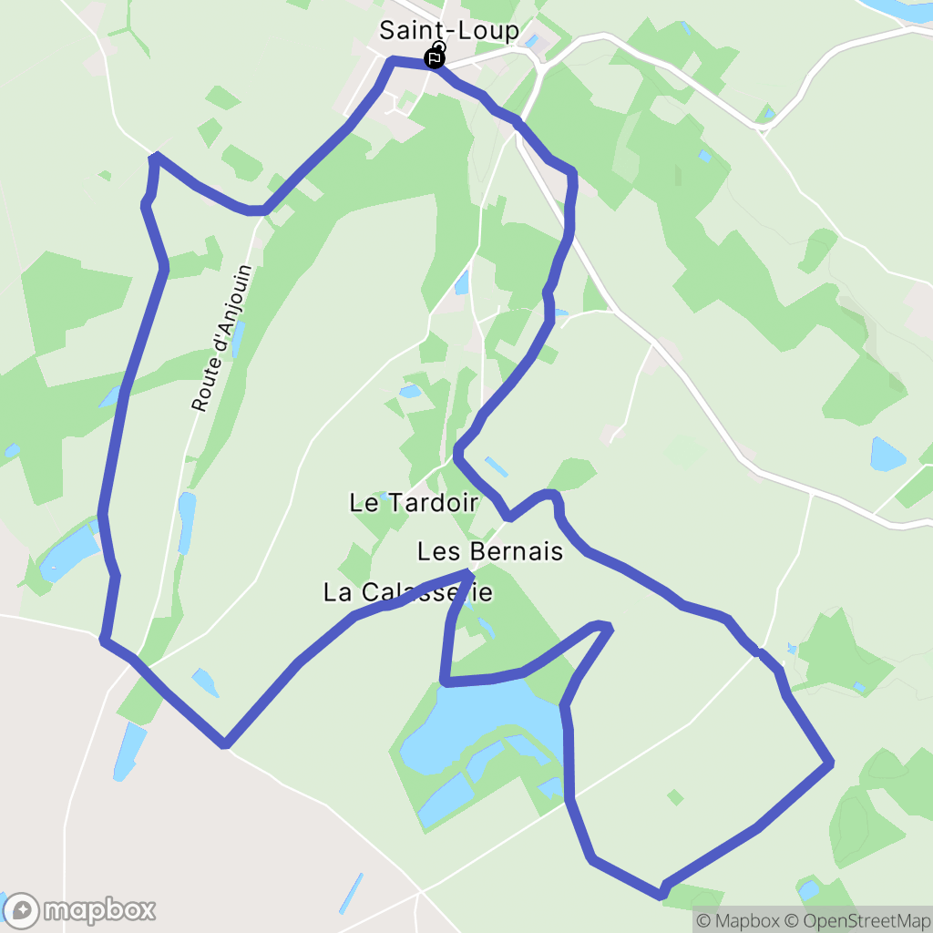 Saint-Loup : carte du parcours de randonnée - France