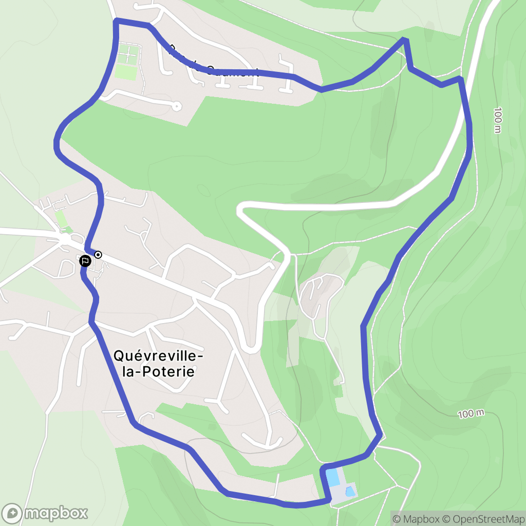 Quévreville-la-Poterie : carte du parcours de randonnée - France