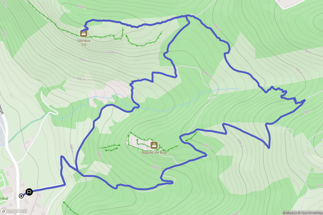 Buis-les-Baronnies : carte du parcours de randonnée - France