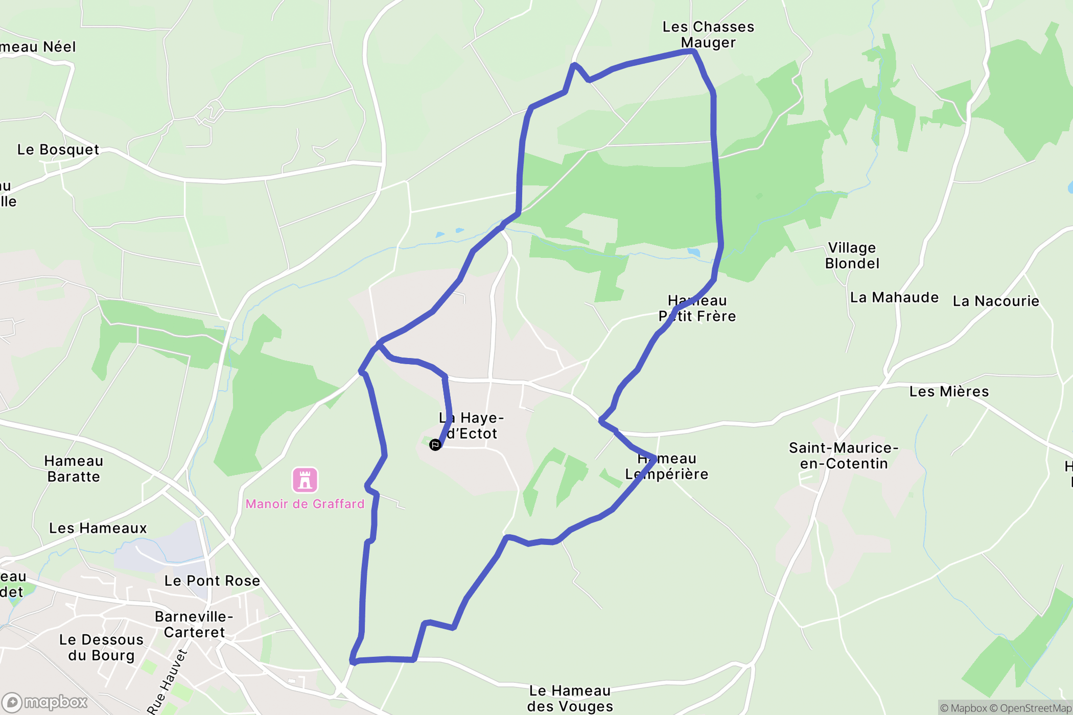 La Haye-d'Ectot: routekaart voor buitenactiviteiten - France