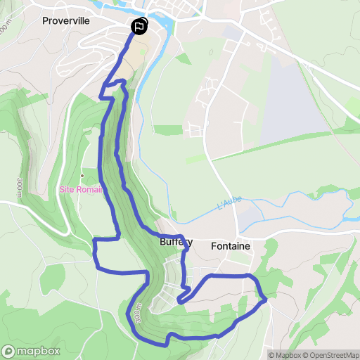 Bar-sur-Aube : carte du parcours de randonnée - France